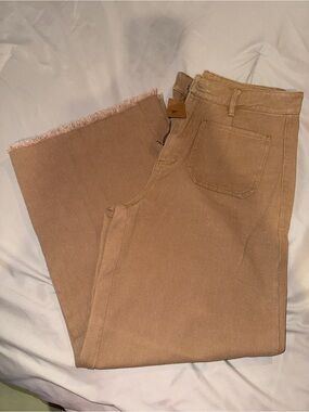 High-Waist Wide-Leg Pants in Camel Umgee READ DESCRIPTION